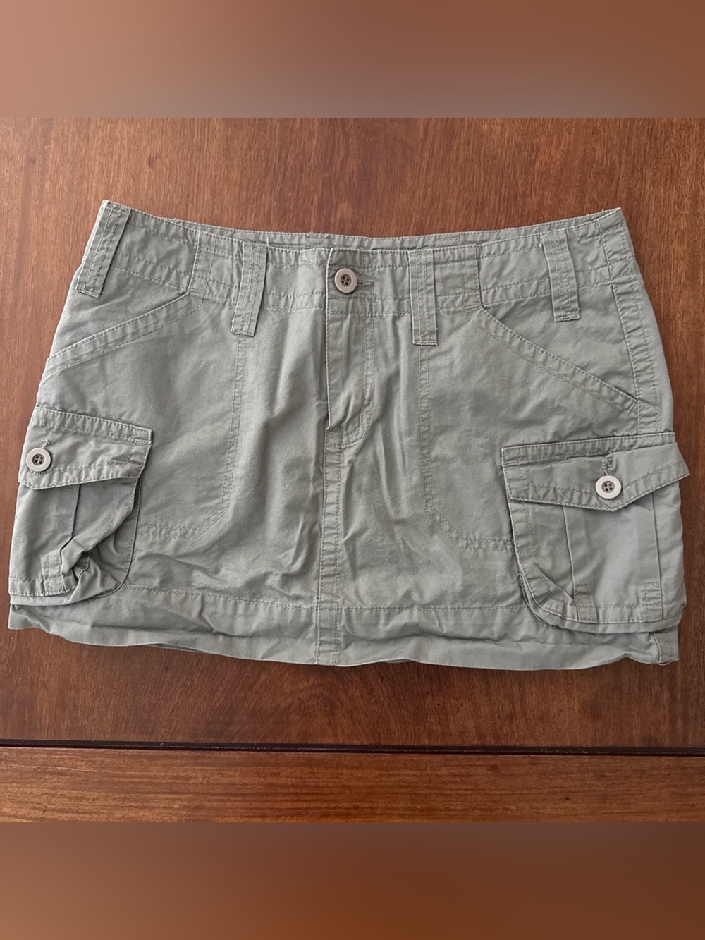 Y2K Heritage Grey Cargo Mini Skirt Sz 9